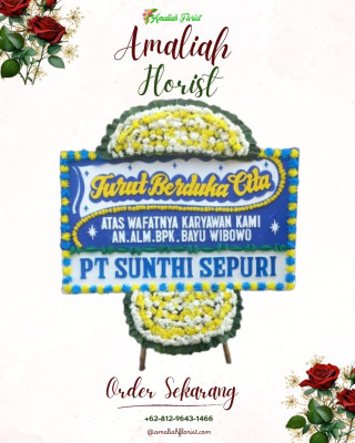 Papan Bunga Duka di Alasa Talumuzoi